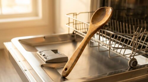 scopri perché inserire un cucchiaio di legno nella lavastoviglie ad ogni lavaggio è un gesto curioso ma sorprendentemente efficace per migliorare i risultati e proteggere le stoviglie.