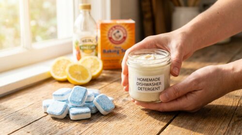 scopri come sostituire facilmente le pastiglie per lavastoviglie commerciali con una ricetta fatta in casa potente e veloce, pronta in soli 2 minuti.